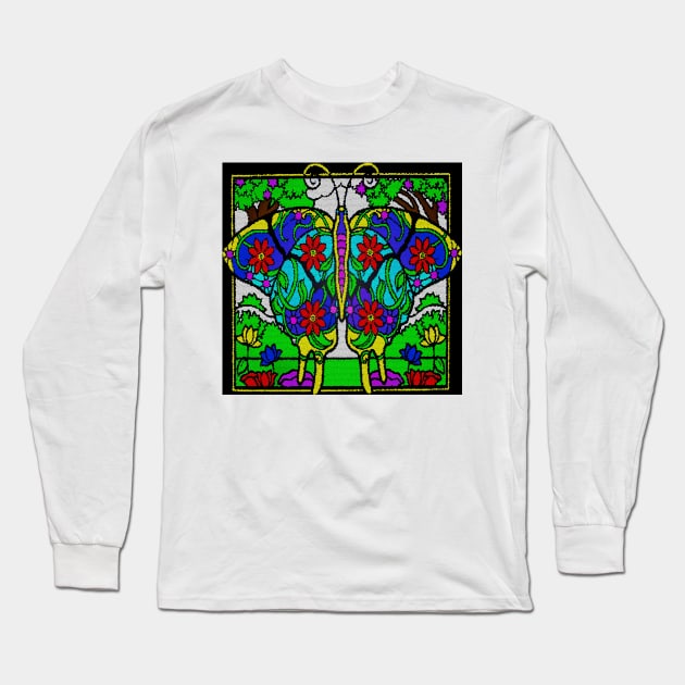 Butterfly Long Sleeve T-Shirt by Overthetopsm